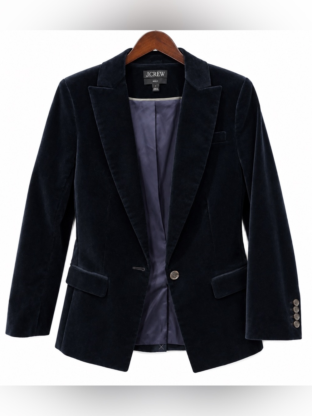J. Crew Women's Black Velvet Blazer Size 0